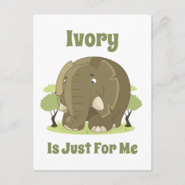 Elfenbein ist nur für mich postkarte