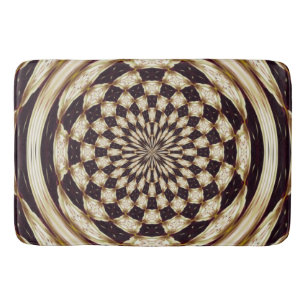 Elfenbein-Kaleidoskop-Blumen-Mandala-Dekor Badematte