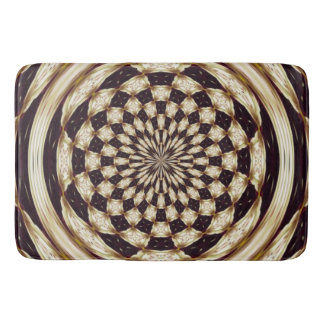 Elfenbein-Kaleidoskop-Blumen-Mandala-Dekor Badematte