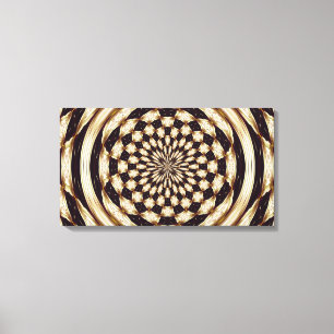Elfenbein-Kaleidoskop-Blumen-Mandala-Dekor Leinwanddruck