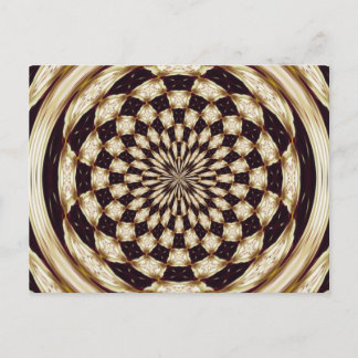 Elfenbein-Kaleidoskop-Blumen-Mandala-Dekor Postkarte