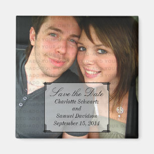 Elfenbein-Kunst-Deko-Rahmen-Save the Date Magnet