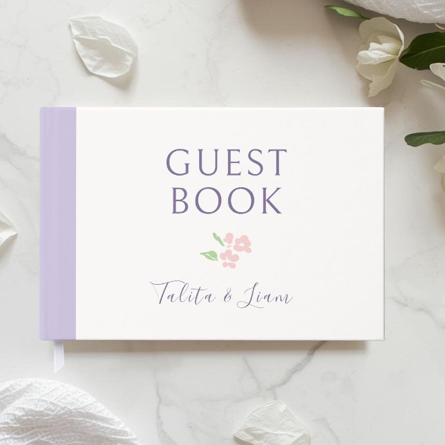 Elfenbein & Lavendel |  Florale Hochzeit  Gästebuch (Von Creator hochgeladen)