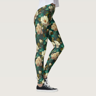 Elfenbein-Maternitäts-Gardenien-Ästhetische Gesche Leggings