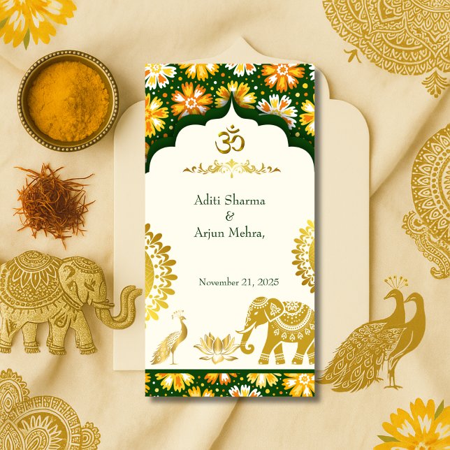 Elfenbein Om Arch Hindu Hochzeit Serviette (Von Creator hochgeladen)