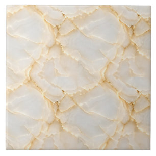 Elfenbein-Onyx-Effekt mit honigfarbenen Goldadern Fliese