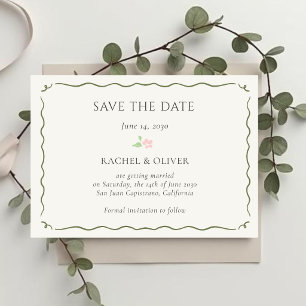 Elfenbein   Petit Floral Hochzeit Termin merken Save The Date
