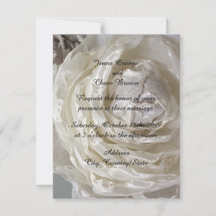 Elfenbein-Pfingstrosen-Hochzeitseinladung Einladung