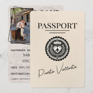 Elfenbein Puerta Vallarita Reisepass Save The Date