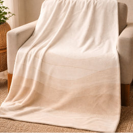 Elfenbein-Rosa-Wellen-Fliesblanke Fleecedecke