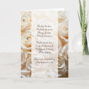 Elfenbein-Rose und -diamanten sind meine bridemaid Einladung