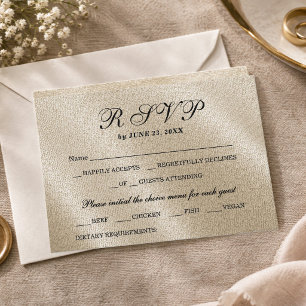 Elfenbein-Rustikal-Leinen-Beige-elegante-RSVP-Antw RSVP Karte
