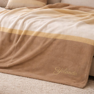 Elfenbein-Sand-Verlaufs-Fliesblanke Fleecedecke