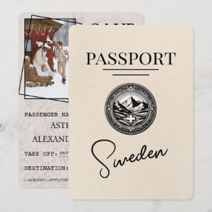 Elfenbein Schweden Reisepass Save The Date
