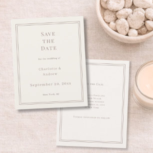 Elfenbein-Taupe-einfache-Hochzeit-Save-the-Date-Ka