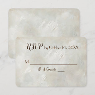 Elfenbein Texture Wedding RSVP Karte