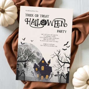 Elfenbein Trick-or-Treat Kinder Halloween-Kostüm-P Einladung