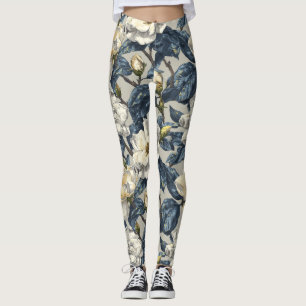 Elfenbein-Übung-Gardenien-Fantasie-Geburtstagsgesc Leggings