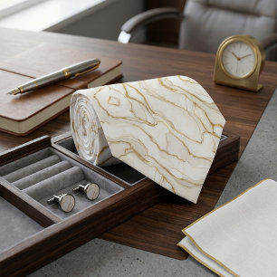 Elfenbein- und Goldmarmor Krawatte