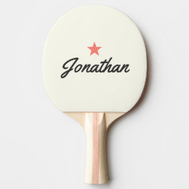 Elfenbein und Warm Black Vintage PK Star Signature Tischtennis Schläger
