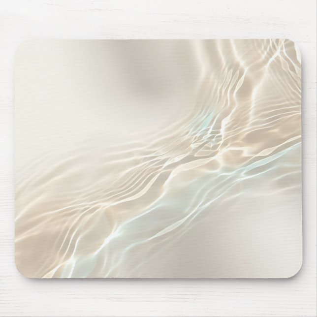 Elfenbein-Wasserreflex-Abstrakt-Mauspad Mousepad (Vorne)