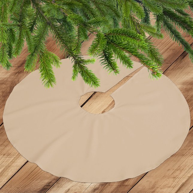 Elfenbeinbeige - Polster-Tree-Rock Polyester Weihnachtsbaumdecke (Von Creator hochgeladen)