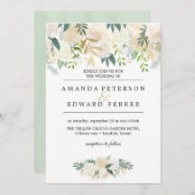 Elfenbeinblume Rose Grüne Hochzeitsminze