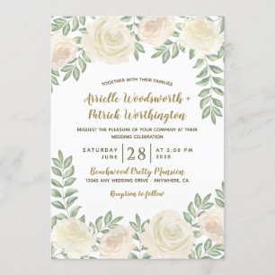 Elfenbeinblush Champagner Einladungen für Hochzeit