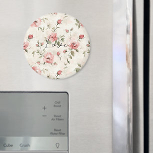 Elfenbeinblush Pink Roses Blumenzehen Magnet