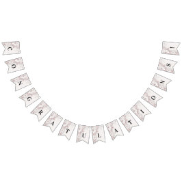 Elfenbeinblütenrosa Blumenbläserfahne Wimpelkette