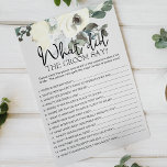 Elfenbeinblütenspiel würde den Flyer "Groom Say" s<br><div class="desc">Was würde das Brautparty "Groom Say" spielen? Botanisch-wasserfarbene,  Elfenbeinweiße Wasserfarbenflora. In unserem Zazzle-Shop finden Sie passende Artikel,  um Ihre Veranstaltungskollektion abzuschließen!</div>