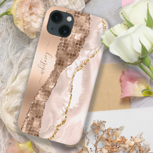 Elfenbeincreme & Rose Gold Liquid Tinte Eleganter Case-Mate iPhone Hülle