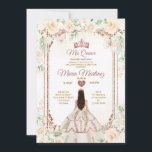 Elfenbeincreme und Kupfer Gold Prinzessin Quiñcean Einladung<br><div class="desc">Elfenbeincreme und Kupfer Gold Prinzessin Quiñceanera Einladung Mis Quince 15 Anos,  16. Geburtstag, </div>
