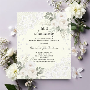 Elfenbeindiamant 60. Hochzeitstag Einladung
