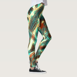 Elfenbeindigital mit verbranntem Ton und einigen M Leggings
