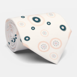 Elfenbeinfarbe mit einem kleinen Mandala-Kreismust Krawatte