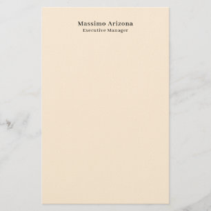 Elfenbeinfarbene einfache professionelle moderne m briefpapier