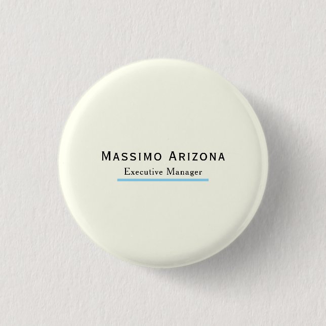 Elfenbeinfarbene moderne minimalistische  button (Vorderseite)
