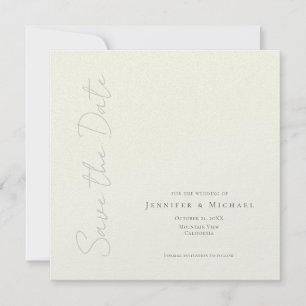 Elfenbeinfarbene professionelle minimalistische mo save the date