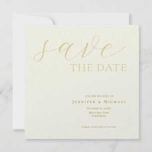 Elfenbeinfarbene professionelle minimalistische mo save the date