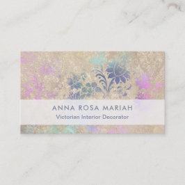 *~* Elfenbeinfarbener Vintager Antiquitätenalter B Visitenkarte