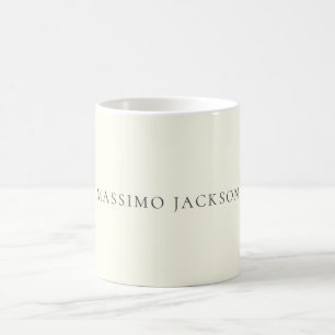 Elfenbeinfarbenes minimalistisches modernes ästhet kaffeetasse