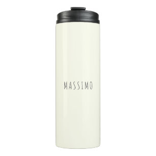 Elfenbeinfarbenes minimalistisches modernes ästhet thermosbecher