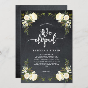 Elfenbeinfloralmoderne wir luftigen Kreide Einladung