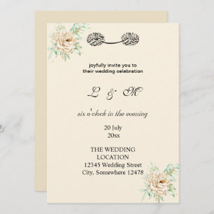 Elfenbeinformulierung, einfach mit Monogramm