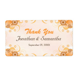 Elfenbeingoldpfirsich Große Hochzeit Vielen Dank