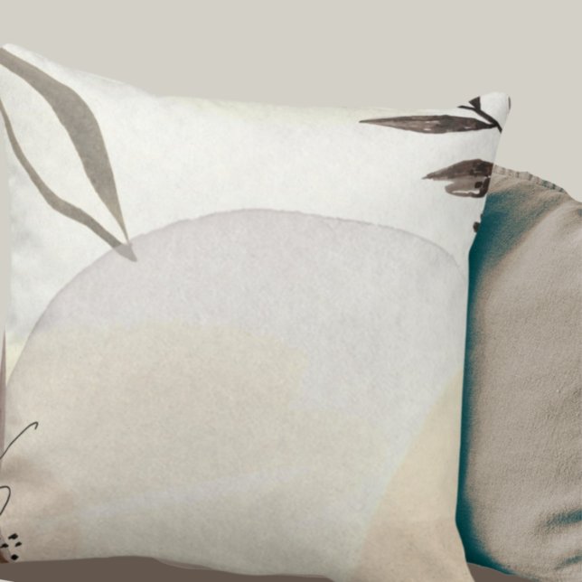 Elfenbeingrau und Braun Minimalistisch natürlich A Kissen (Von Creator hochgeladen)