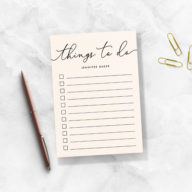 Elfenbeinhandgemachte Dinge zu tun Post-it Klebezettel (Von Creator hochgeladen)