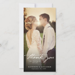 Elfenbeinhandschrift Vintages Drehbuch 3 Foto Hoch Dankeskarte