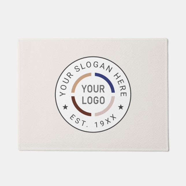 Elfenbeinküche mit eigenem Logo-Geschäft - Doormat Fußmatte (Vorderseite)